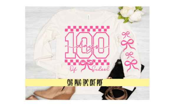 100 Days of School Checker Pattern Bows: A Stylish Milestone for Every Celebration