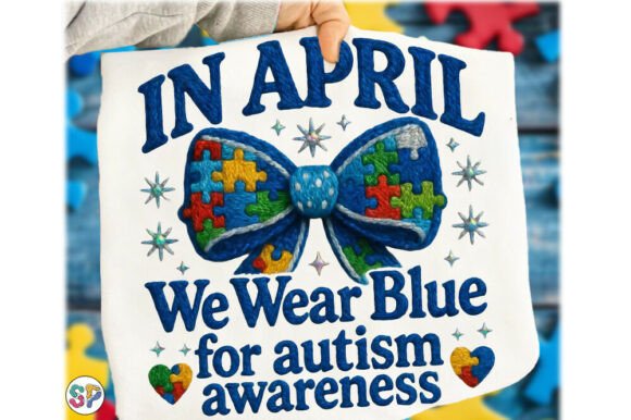 April We Wear Blue Autism Faux Yarn PNG: A Creative Tool for Awareness and Expression