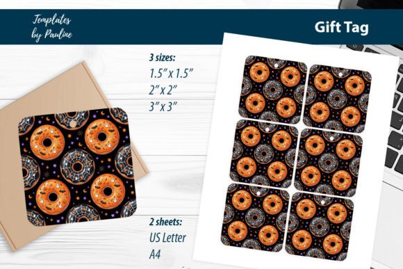 Cute Donut Halloween Gift Tags Printable: A Sweet Touch for Gifting and Packaging