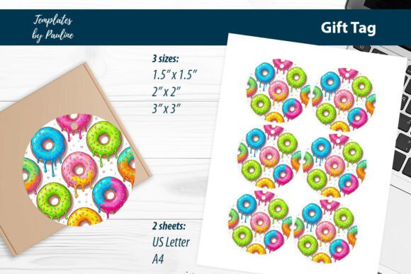 Donut and Coffee Gift Tags: Print, Cut, and Elevate Your Design Projects