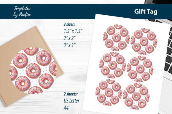 Donut Gift Wrapping Tags Printable