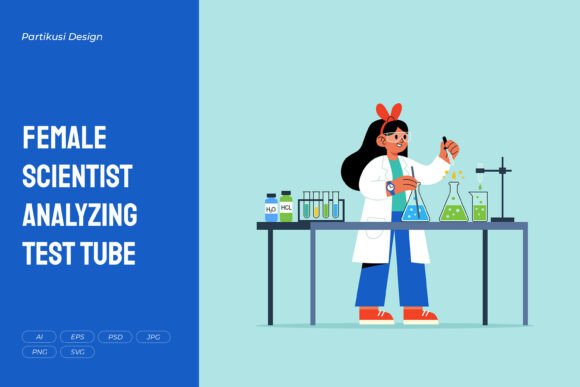 Female Scientist Analyzing Test Tube: Choosing and Using Science Illustrations Effectively