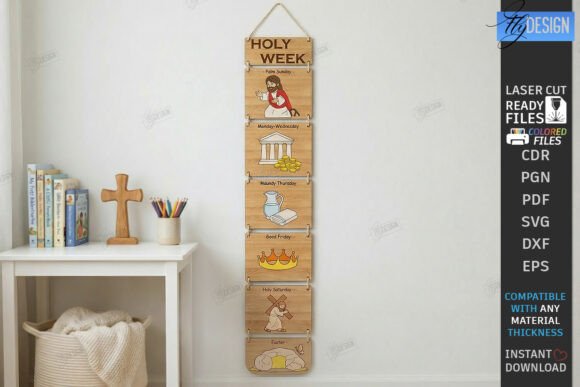 Holy Week Interactive Chart Laser Cut: A Hands-On Way to Teach the Easter Story