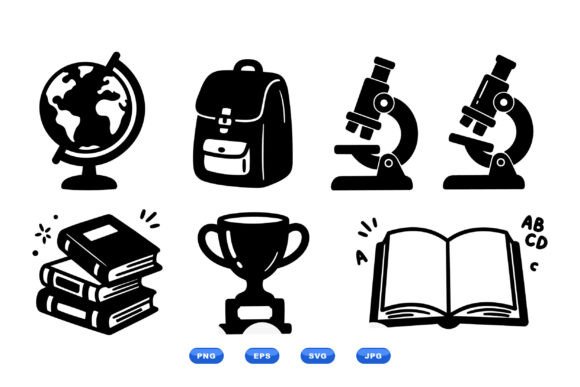 Mastering Visual Communication with the School Study Icon Vector Pack