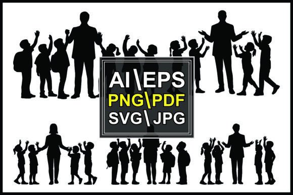 Silhouettes Children Raising Hands Group: A Practical Evaluation