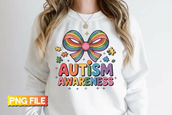 Yarn Coquette Autism Awareness Bow PNG: A Thoughtful Design for Advocacy and Expression